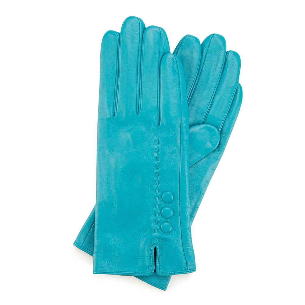 E-shop Tyrkysové dámske rukavice bez zateplenia.