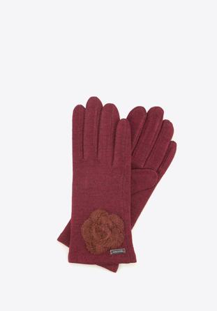 Women's gloves, burgundy, 47-6-113-2T-U, Photo 1