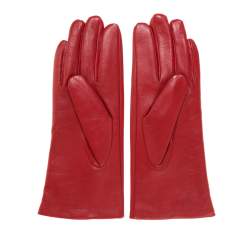 Rękawiczki damskie ze skóry gładkie, czerwony, 39-6-545-2T-S, Zdjęcie 1
