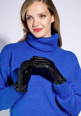Rękawiczki damskie, czarny, 39-6-530-1-S, Zdjęcie 1