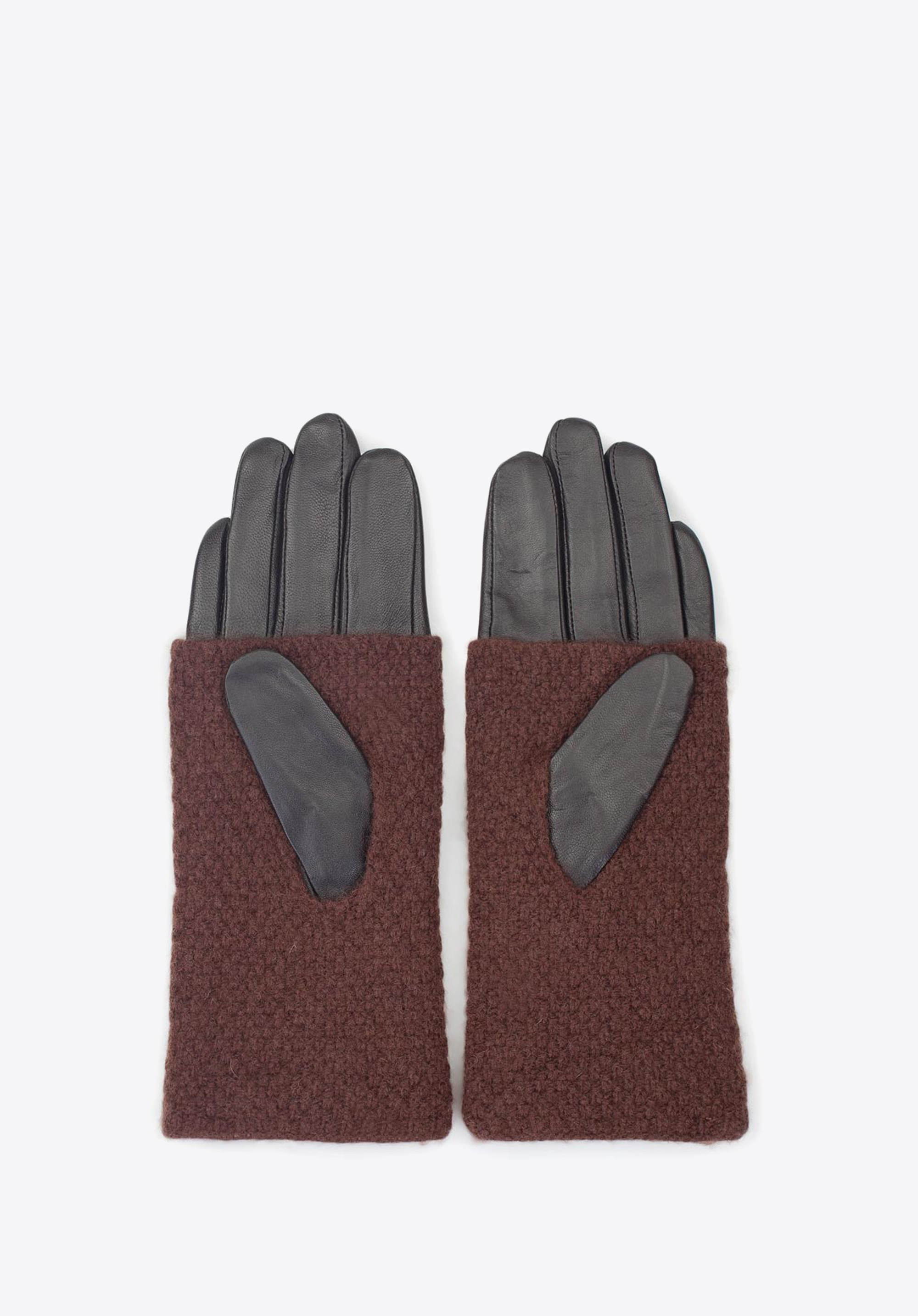 Rękawiczki damskie, ciemny brąz, 39-6-563-BB-X, Zdjęcie 1