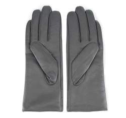 Damskie rękawiczki ze skóry z przeszyciem, szary, 44-6-526-S-M, Zdjęcie 1