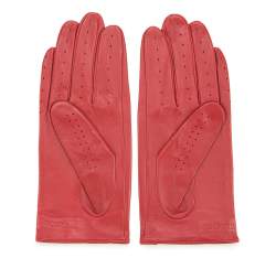 Damskie rękawiczki skórzane samochodowe, czerwony, 46-6-304-2T-M, Zdjęcie 1