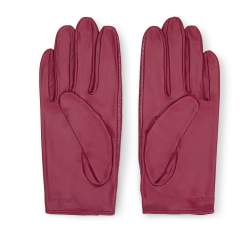 Damskie rękawiczki skórzane samochodowe klasyczne, karminowy, 46-6A-002-5-S, Zdjęcie 1