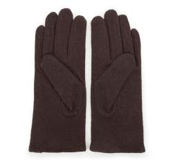 Women's wool gloves with a bow detail, brown, 47-6-X91-4-U, Photo 1