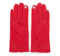 Damskie rękawiczki wełniane do smartfona, czerwony, 47-6-X92-3-U, Zdjęcie 1