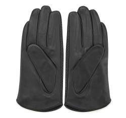 Damskie rękawiczki skórzane dziurkowane, czarny, 45-6-522-1-L, Zdjęcie 1