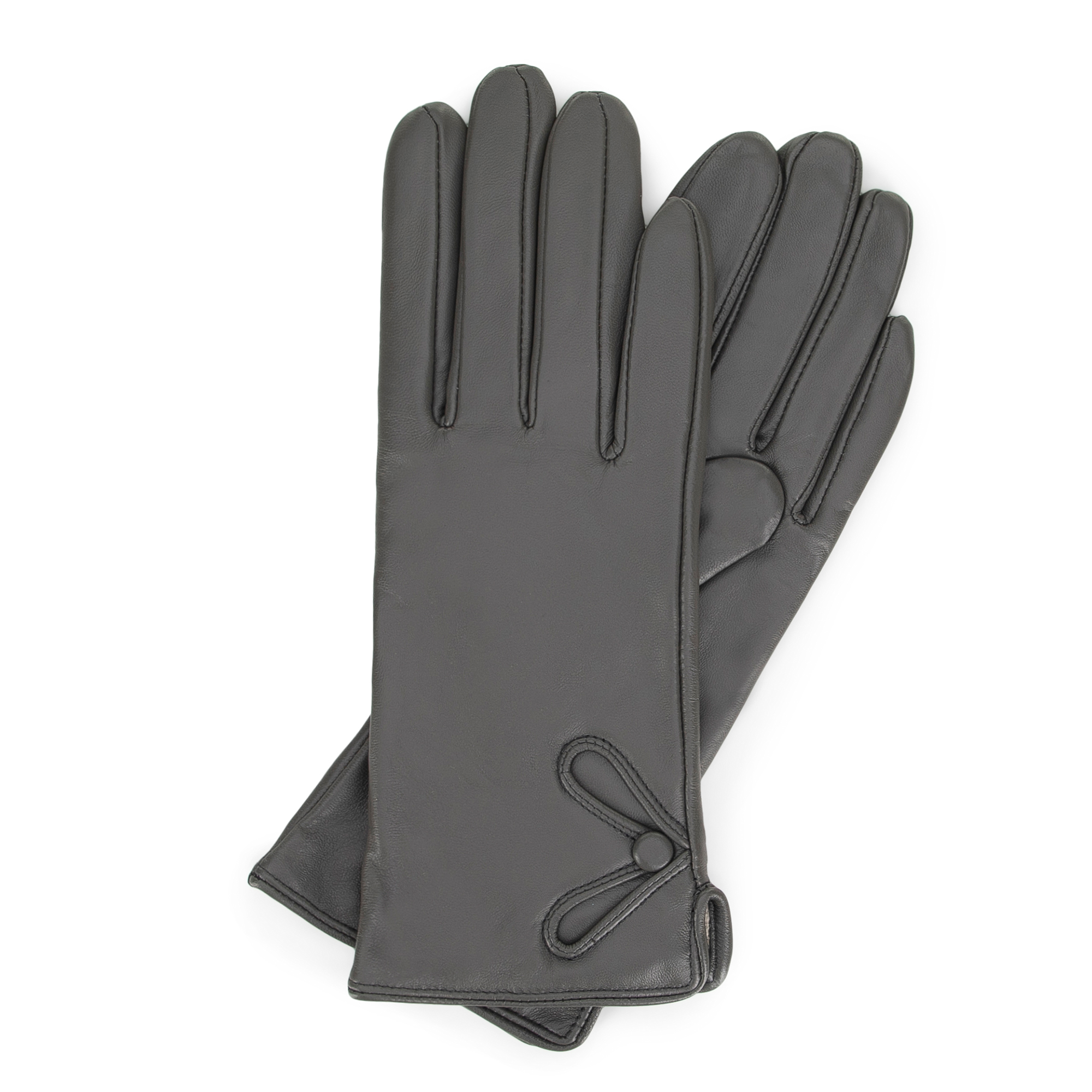 Šedé kožené rukavice Wittchen 44-6A-706-8