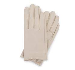 Women's smooth leather gloves, cream, 46-6-309-A-X, Photo 1