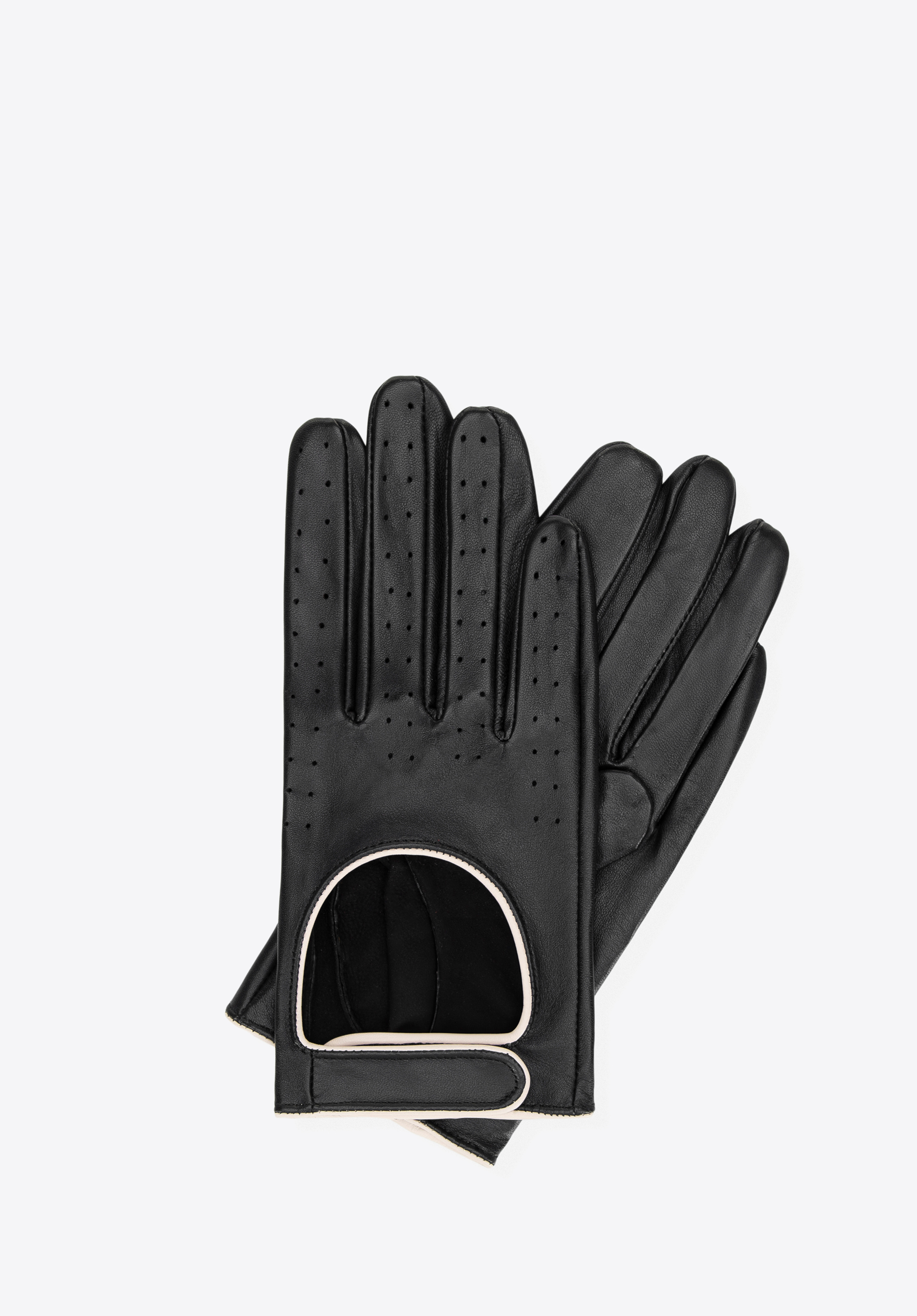 Women’s leather driving gloves, black, 46-6L-201-1-S, Photo 1