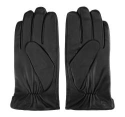 Męskie rękawiczki ze skóry ocieplane, czarny, 39-6L-950-1-L, Zdjęcie 1