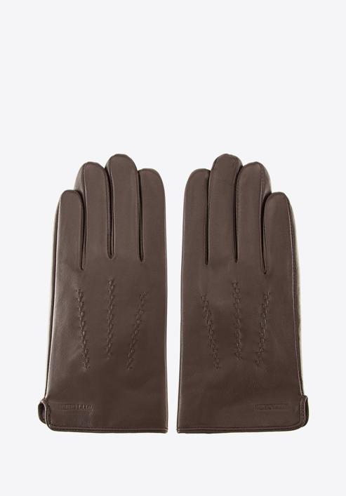 Men's gloves, dark brown, 39-6L-328-1-S, Photo 3