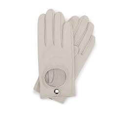 Damskie rękawiczki samochodowe proste, kremowy, 46-6A-003-0-L, Zdjęcie 1