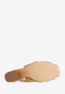 Leather block heel sandals, brown-black, 94-D-756-5-39, Photo 6