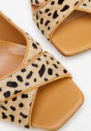 Leather block heel sandals, brown-black, 94-D-756-5-37, Photo 8