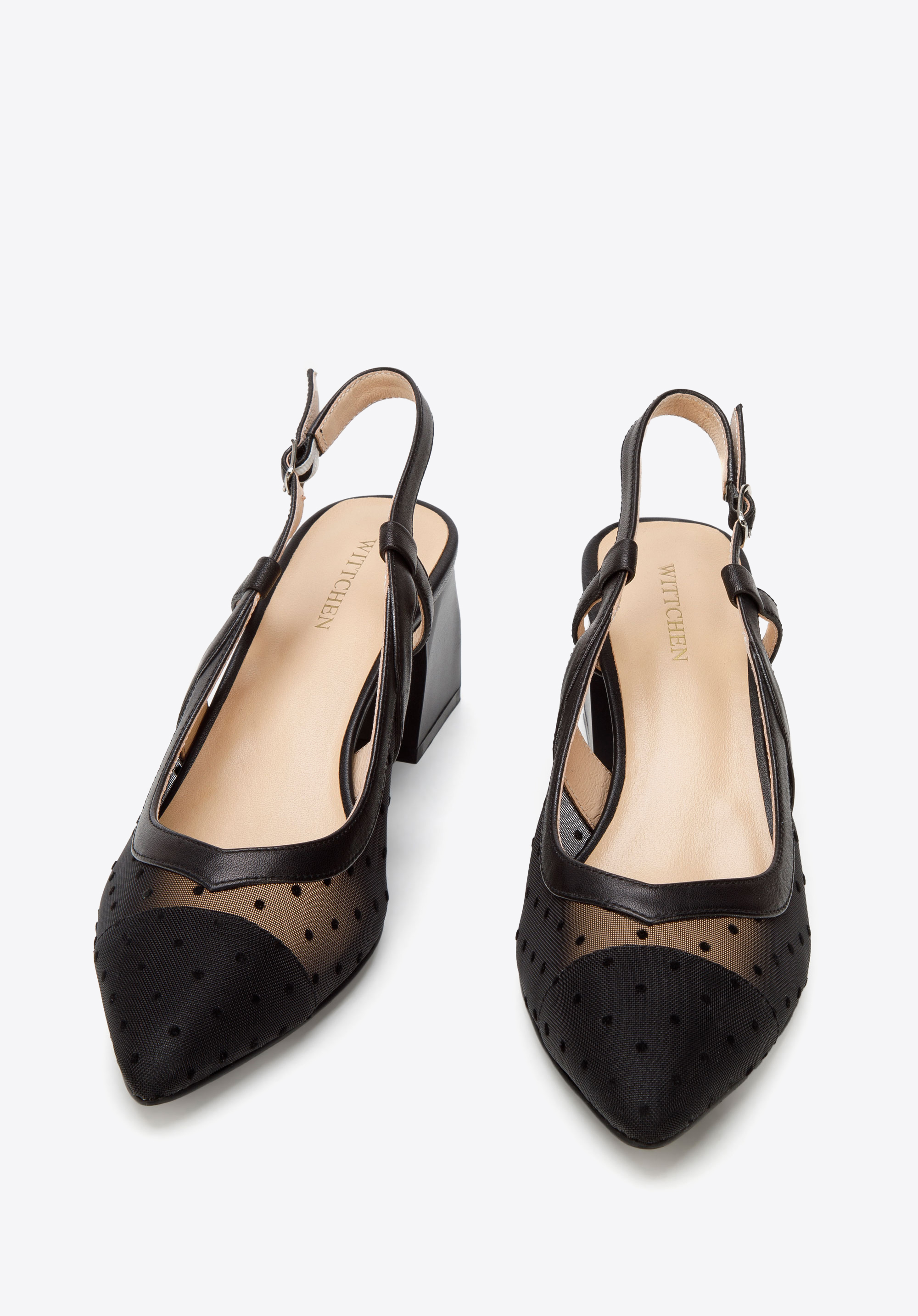 Polka dot slingback outlet shoes