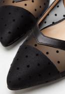 Polka dot mesh slingback shoes, black, 94-D-504-9-37, Photo 7