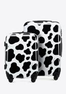Zestaw walizek z ABS-u w zwierzęcy wzór, czarno-biały, 56-3A-64S-Z, Zdjęcie 1