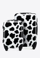 Luggage set with animal print, black-white, 56-3A-64S-Z, Photo 1