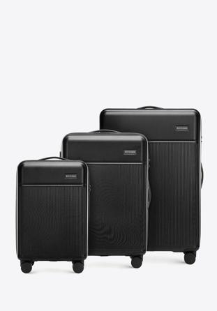 Zestaw walizek z ABS-u z pionowymi paskami czary