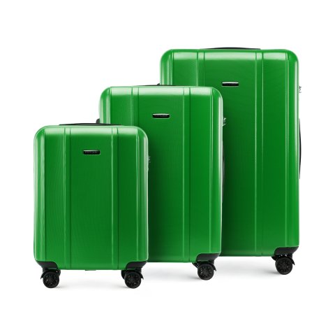 Набір валіз з полікарбонату з вертикальним тисненням 56-3P-71S-85