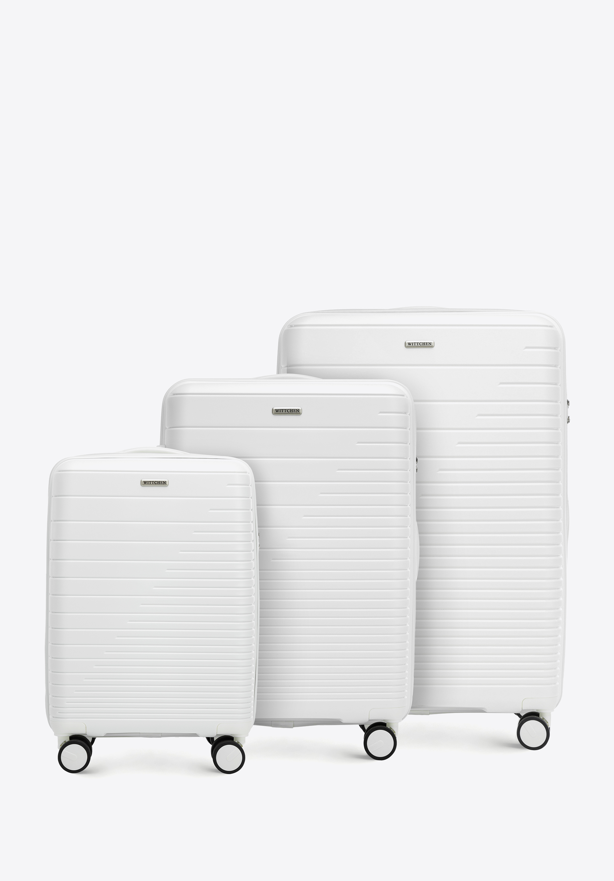 Polypropylene suitcase set, off white, 56-3T-16S-89, Photo 1