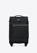 Zestaw walizek miękkich z błyszczącym suwakiem z przodu, czarny, 56-3S-85S-86, Zdjęcie 2