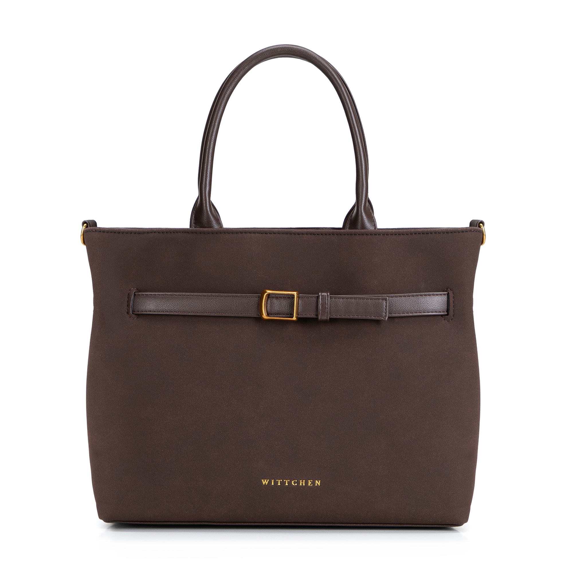 Tmavohnedá dámska shopper kabelka Wittchen z imitácie kože, Vyberte variant tmavohnedá
