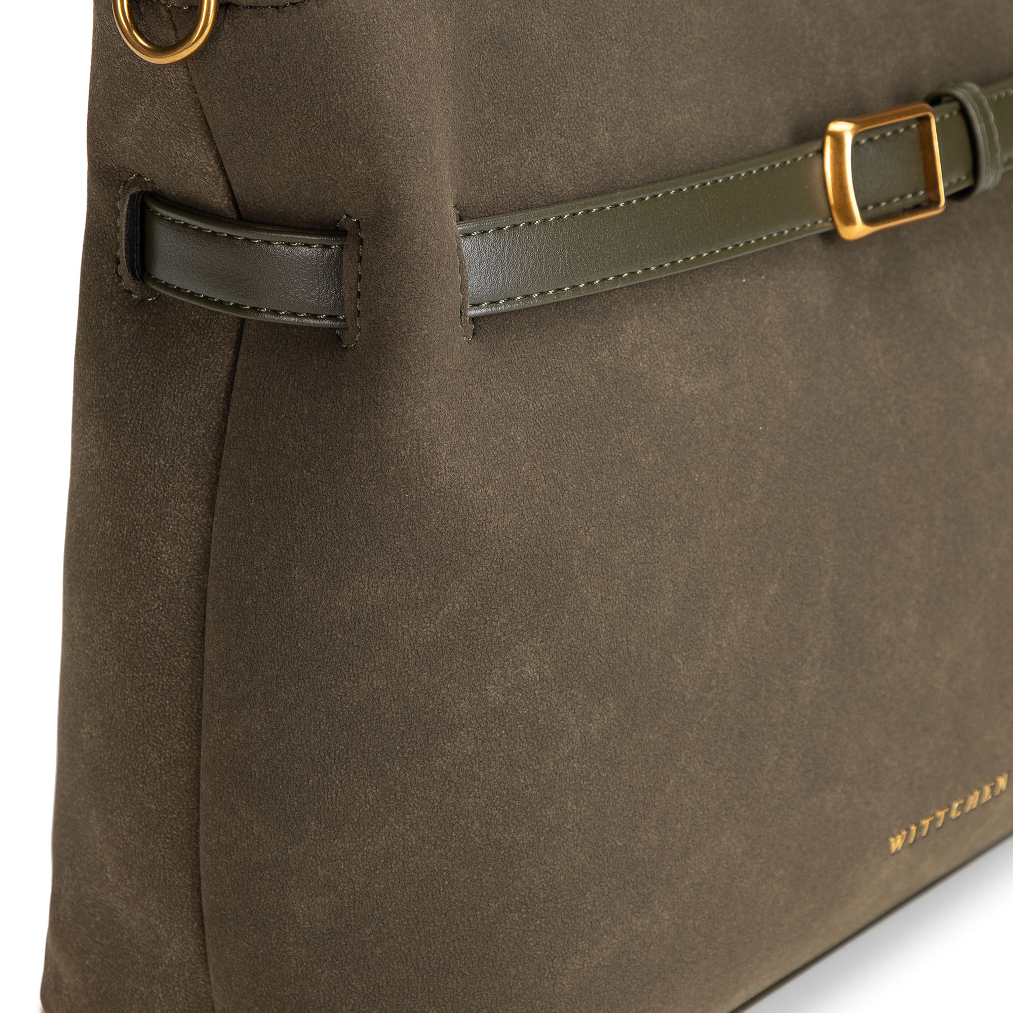 Dámska shopper kabelka Wittchen z imitácie kože s elegantným vzhľadom, Vyberte variant khaki