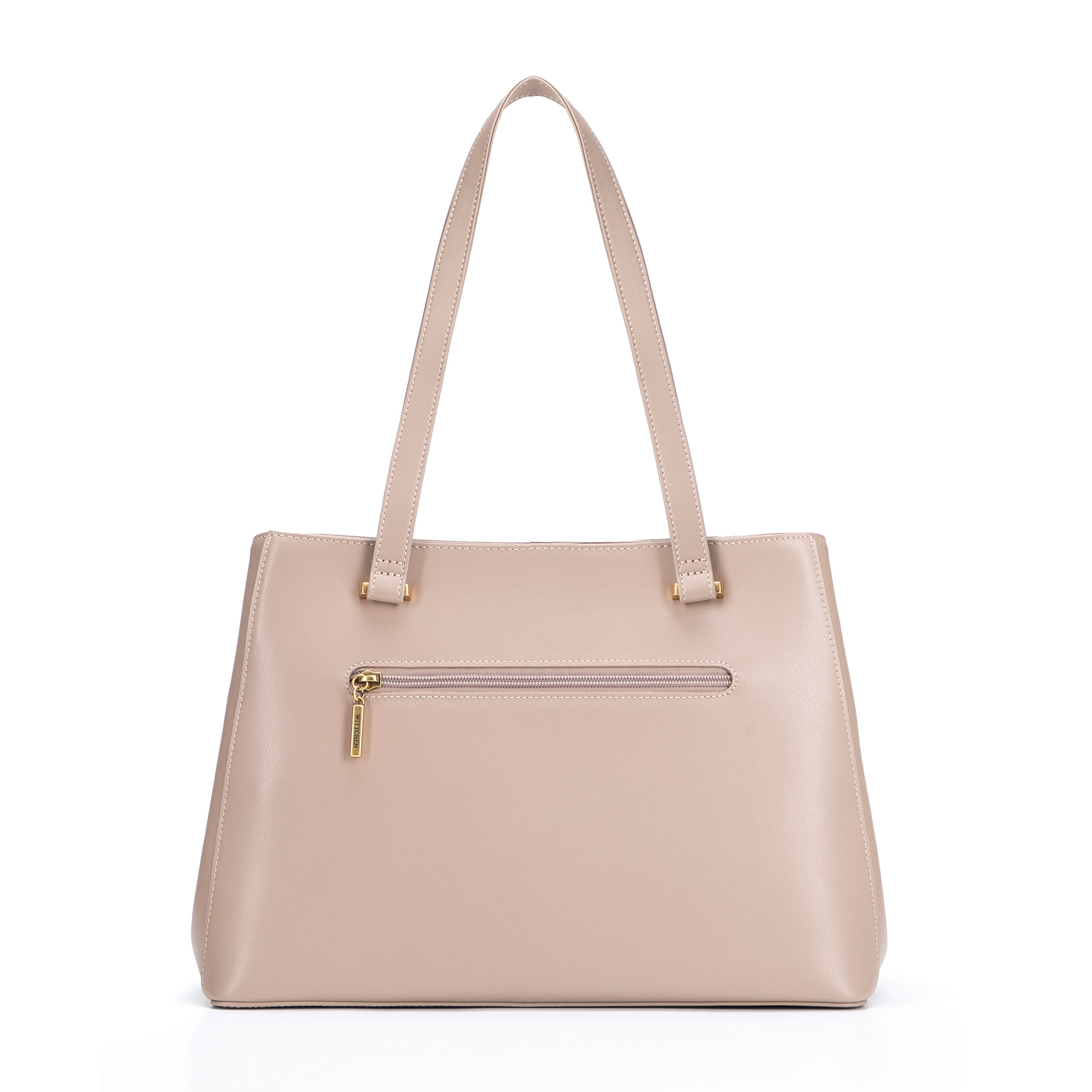 Béžová dámska shopper kabelka Wittchen z prírodnej kože s ozdobným strapcom a elegantným vzhľadom, Vyberte variant béžová