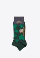 Women's exotic pattern socks, green-brown, 98-SD-550-X1-35/37, Photo 1