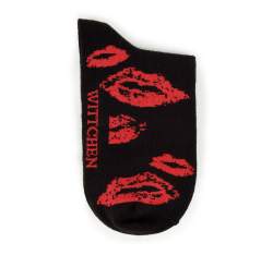 Damskie skarpetki w pocałunki, czarno-czerwony, 94-SD-002-X1-38/40, Zdjęcie 1