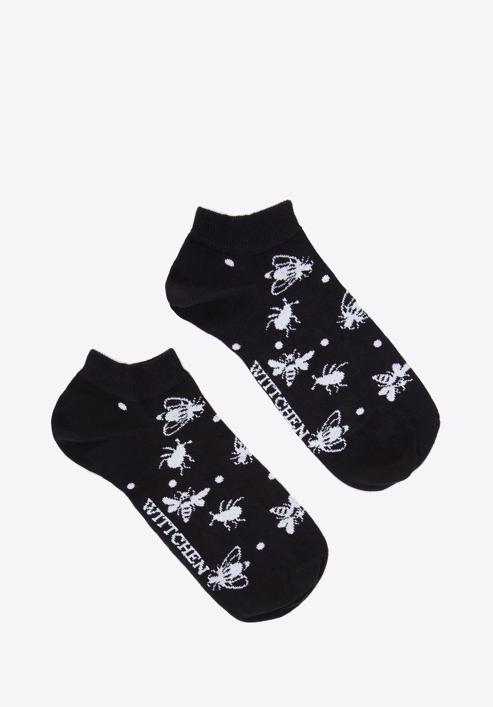 Women's insect pattern socks, black-white, 98-SD-050-X2-35/37, Photo 2