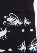 Women's insect pattern socks, black-white, 98-SD-050-X2-35/37, Photo 3