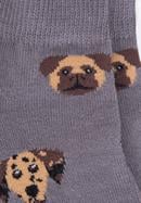 Men's socks with dog pattern, grey-brown, 98-SM-050-X4-43/45, Photo 3