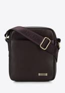 Men's small leather messenger bag, dark brown, 96-4U-804-1, Photo 1