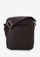 Men's small leather messenger bag, dark brown, 96-4U-804-4, Photo 2