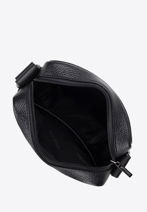 Men's small leather messenger bag, black, 96-4U-804-1, Photo 3