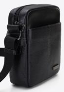 Men's small leather messenger bag, black, 96-4U-804-1, Photo 4