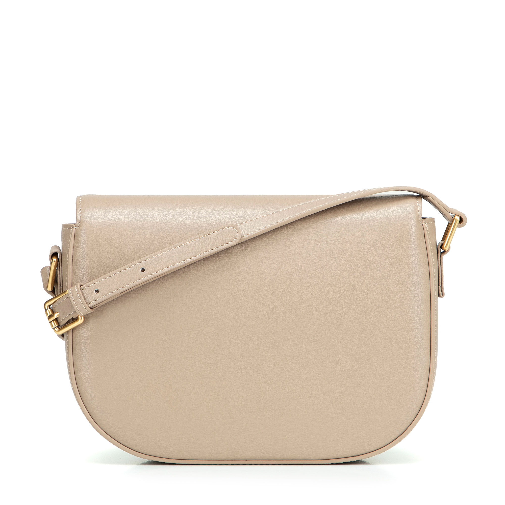 Béžová dámska crossbody kabelka Wittchen z prírodnej kože s čistým vzhľadom, Vyberte variant béžová