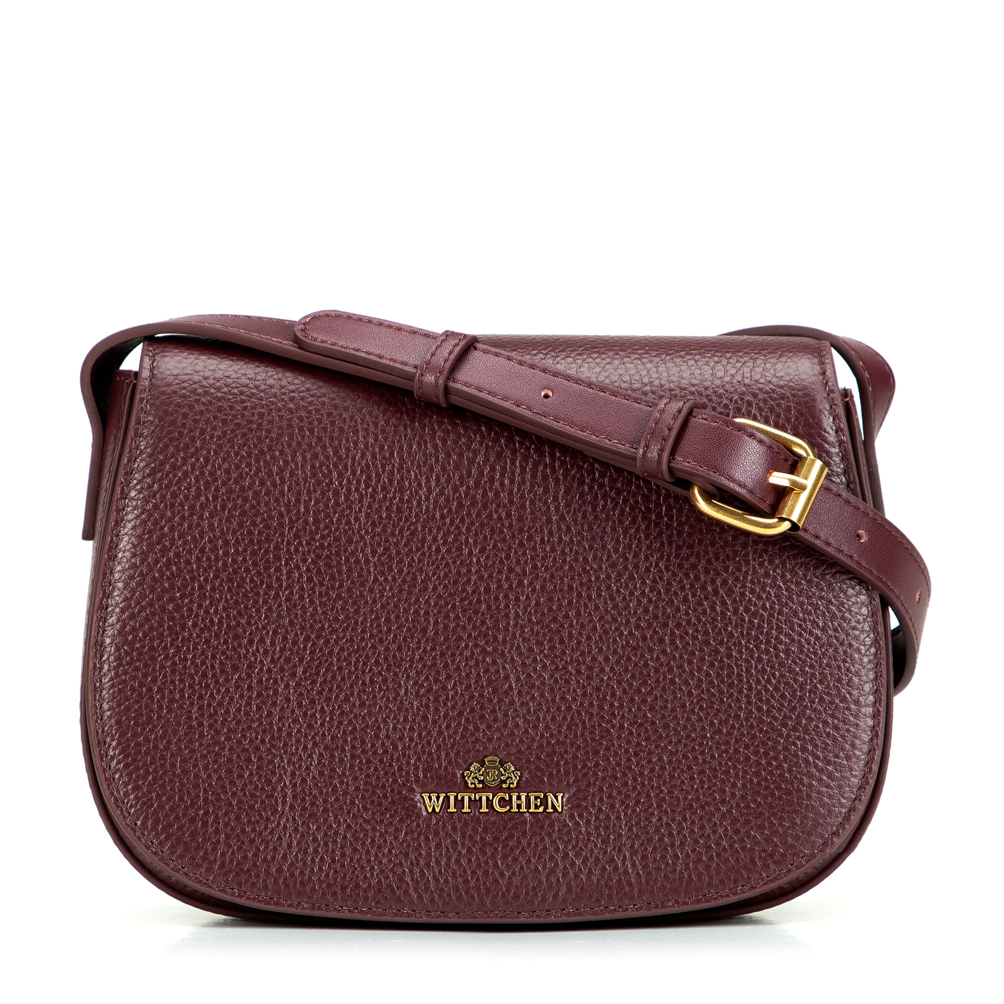 Bordová dámska crossbody kabelka Wittchen z prírodnej kože s nadčasovým vzhľadom, Vyberte variant bordová