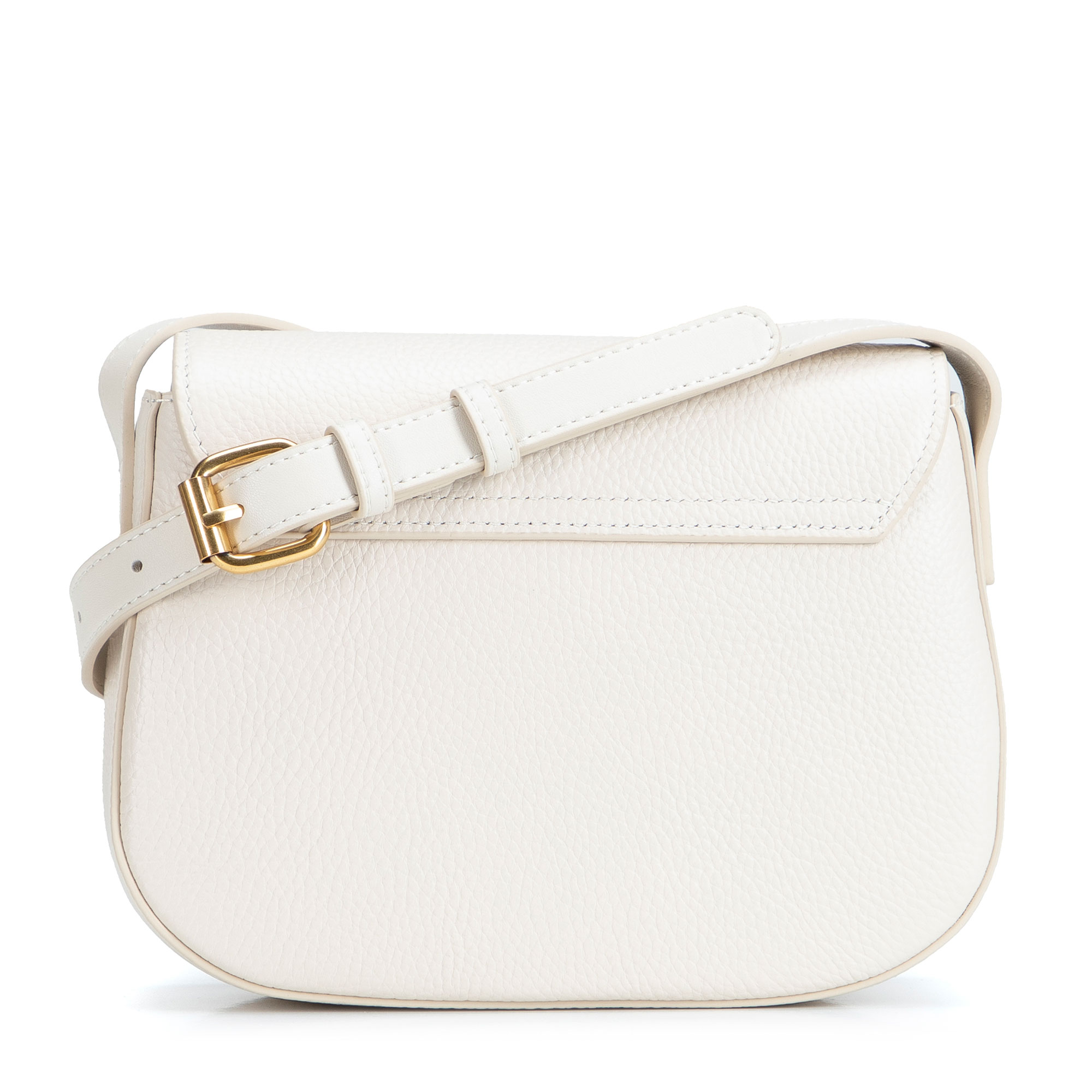 Smotanová dámska crossbody kabelka Wittchen z prírodnej kože s moderným vzhľadom, Vyberte variant ecru