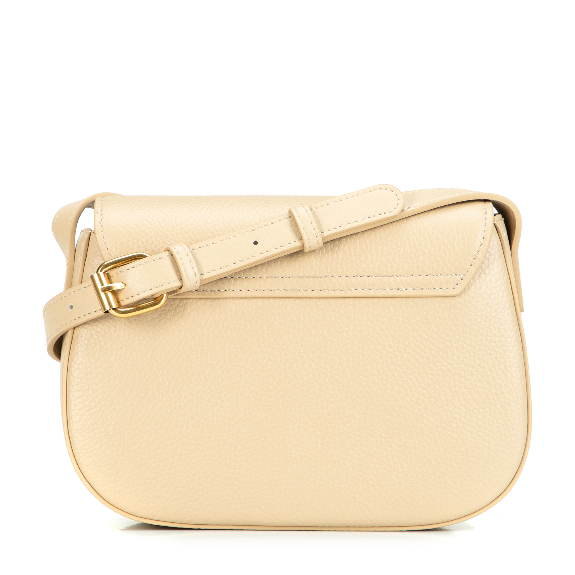 Béžová dámska crossbody kabelka Wittchen z prírodnej kože s výrazným vzhľadom, Vyberte variant béžová