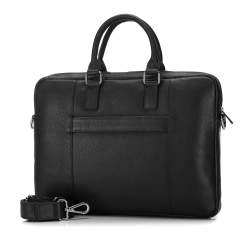 Leather laptop bag, black, 91-3U-302-1, Photo 1