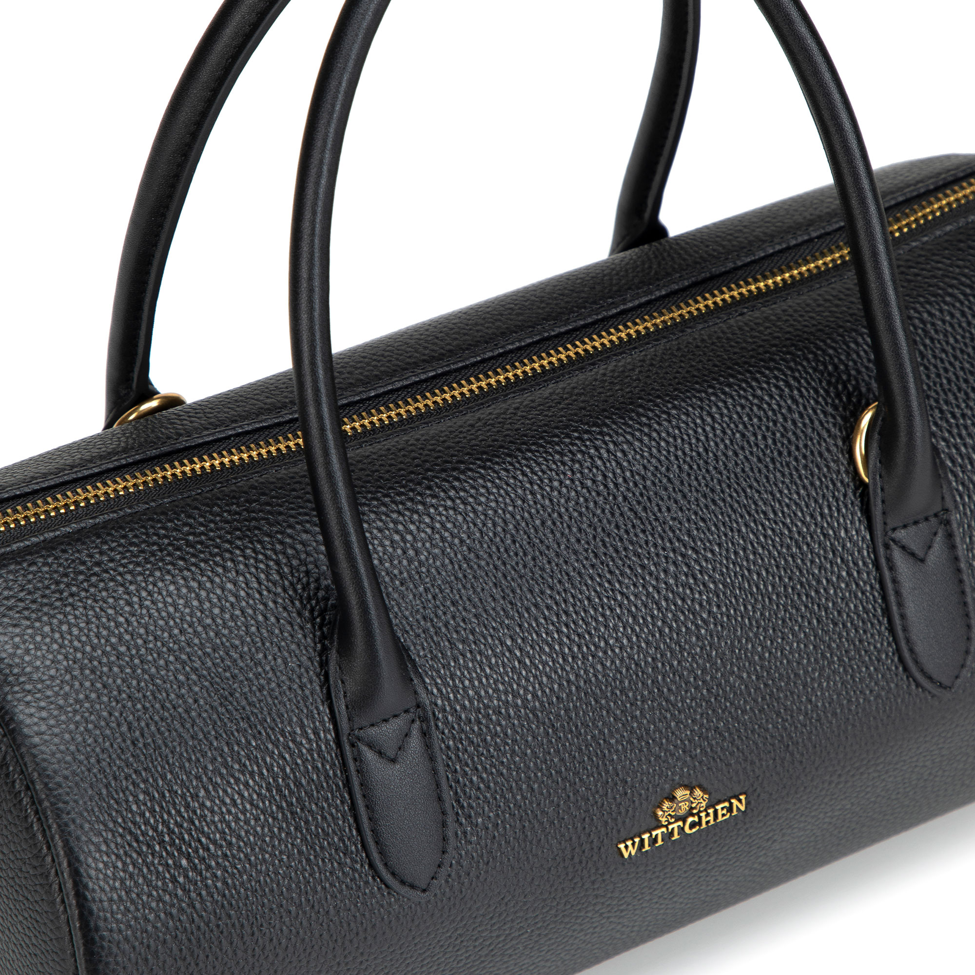Čierna dámska crossbody kabelka Wittchen z prírodnej kože s retiazkovým detailom, Vyberte variant čierna