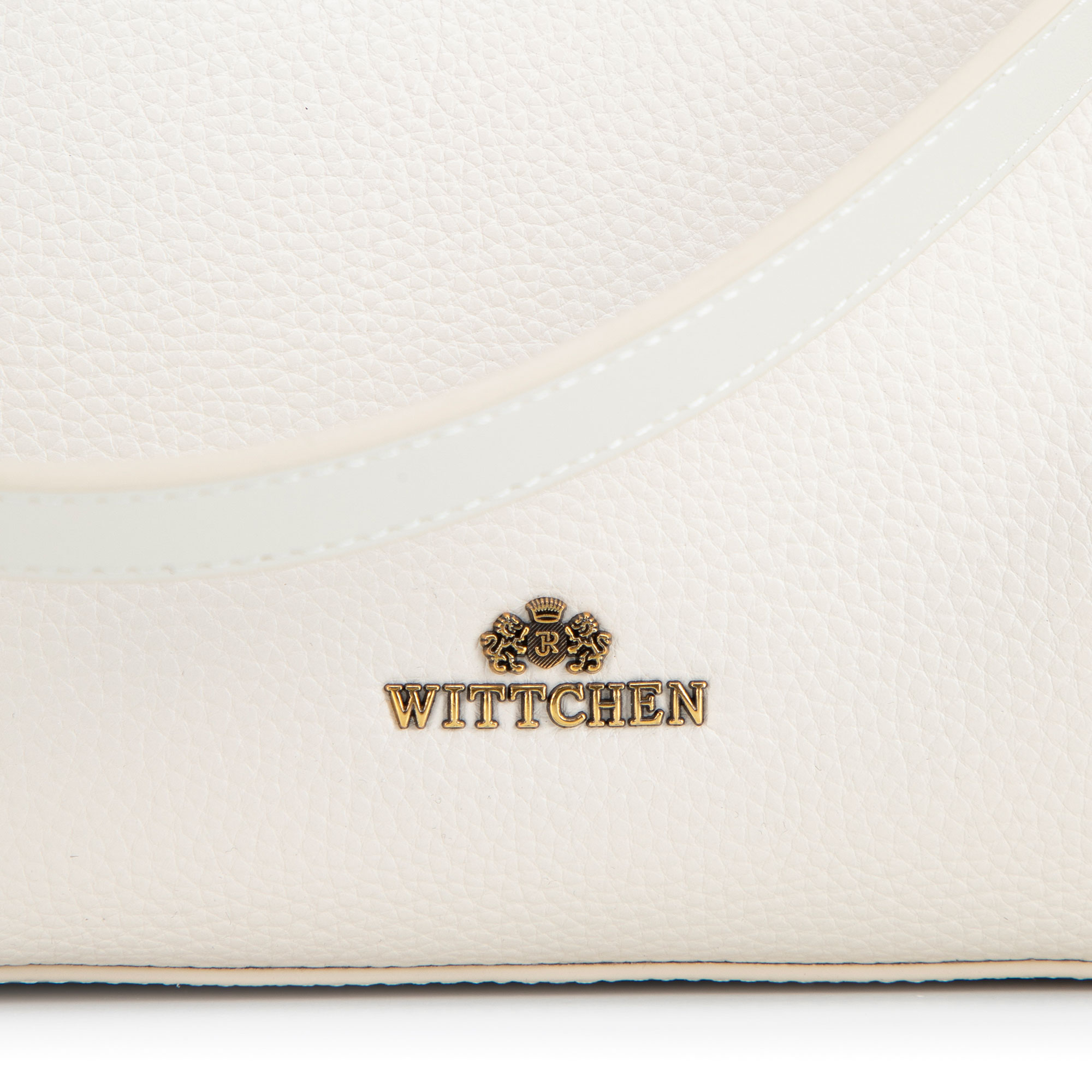 Smotanová dámska crossbody kabelka Wittchen z prírodnej kože s elegantným vzhľadom, Vyberte variant ecru