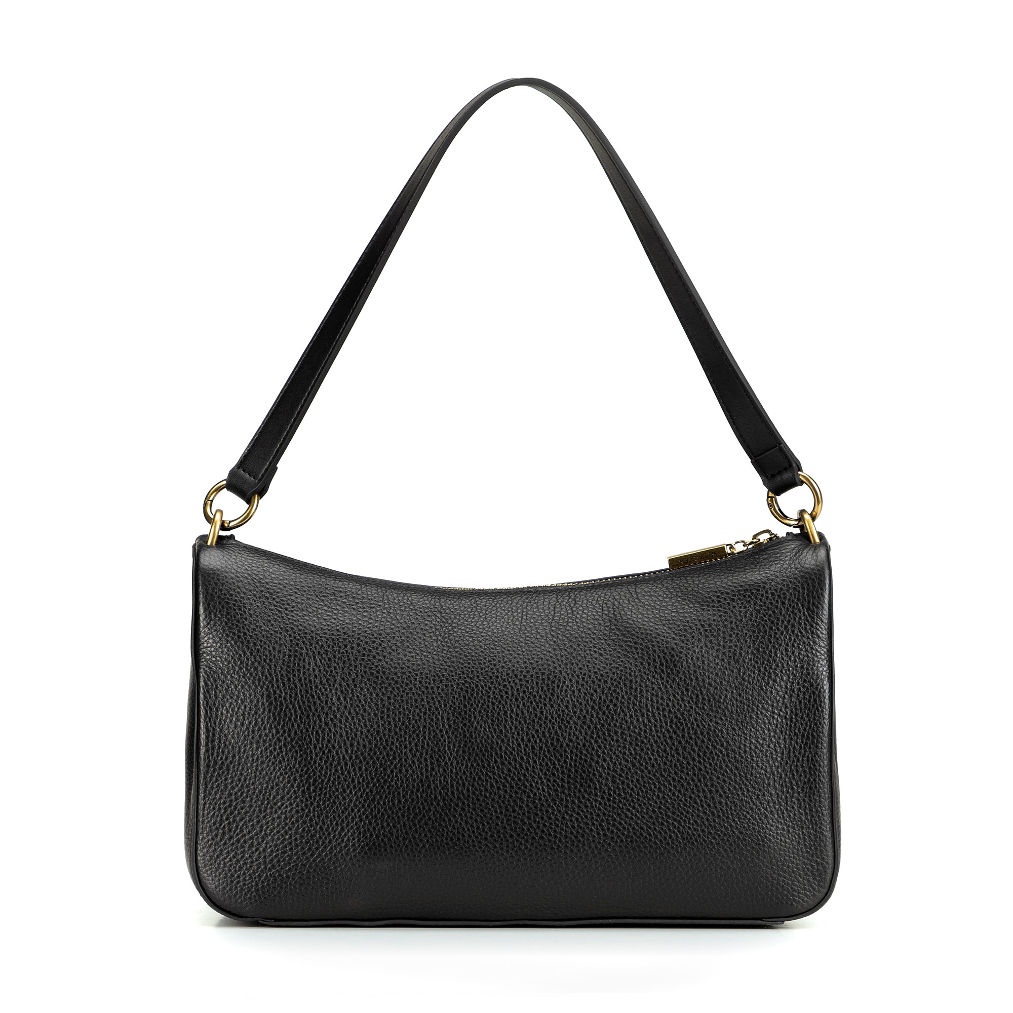 Čierna dámska crossbody kabelka Wittchen z prírodnej kože s čistým dizajnom, Vyberte variant čierna