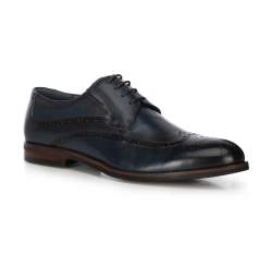 Men's lace up shoes, navy blue, 91-M-905-7-42, Photo 1