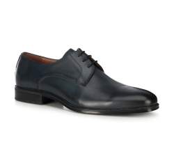 Men's lace up shoes, navy blue, 91-M-907-7-44, Photo 1