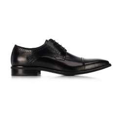 Męskie buty do garnituru skórzane, czarny, 91-M-901-1-41, Zdjęcie 1